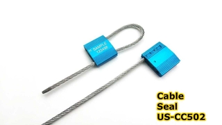 Lucchetto per contenitore con guarnizione per cavo in filo d'acciaio ad alta sicurezza