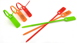 Etichette con sigillo in plastica personalizzato ad alta resistenza alla trazione