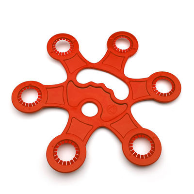 Portatore di bottiglie di plastica per bevande blu per 6 confezioni di bottiglie Portatore complessivo Dimensione 263*234*5 mm