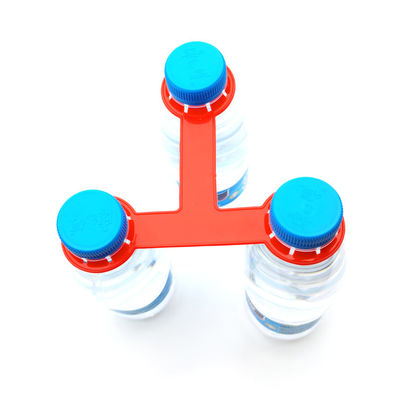 Rosso 28 mm di plastica 3 pacchetti di bottiglia Collo Portante Manico Portatore Peso medio 4,67 g / pc