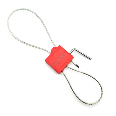 2.0mm Double Lock Plastic Security Cable Seal With Twist Handle Area Marcabile 23.5*17 mm