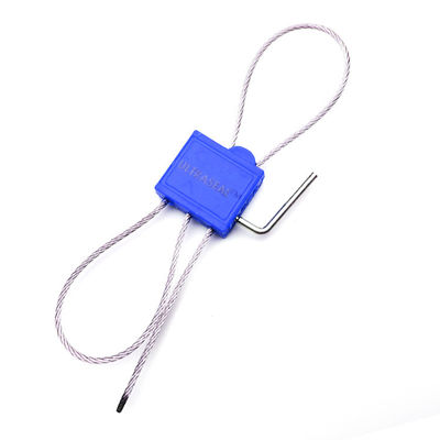 2.0mm Double Lock Plastic Security Cable Seal With Twist Handle Area Marcabile 23.5*17 mm