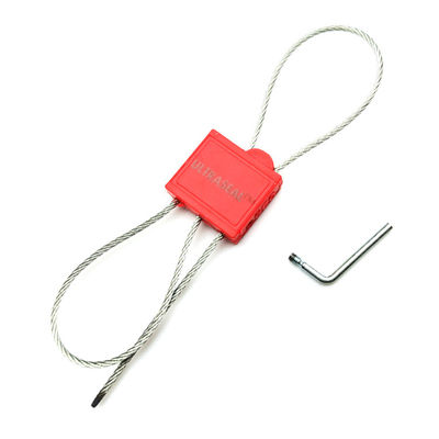 2.0mm Double Lock Plastic Security Cable Seal With Twist Handle Area Marcabile 23.5*17 mm