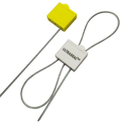 400 mm Arancione Auto bloccante sigillo doppio blocco tirare stretta sigillo del cavo di sicurezza in plastica 2.0 mm
