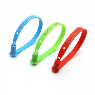 198mm Disposable Customs Truck Sigillo di sicurezza in plastica con numero e a prova di manomissione