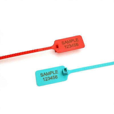 Sigillo di plastica su misura nero da 300 mm per abbigliamento e calzature di sicurezza Peso medio 4,45 g/pc