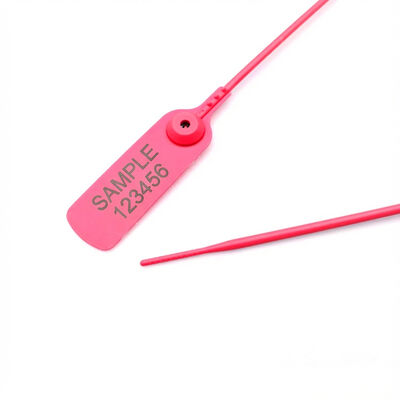 Area di marcatura L 48*W 25 mm US-PS400R Indicativo di sicurezza Camion contenitore Tirare sigillo di plastica 400*25*6,4 mm